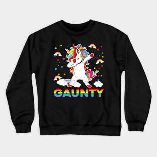 Gay Aunt Magical Dabbing Unicorn LGBT Gay Lesbian Crewneck Sweatshirt